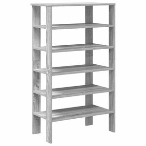 vidaXL Етажерка за обувки, сив сонома, 61x32x105 см, инженерно дърво