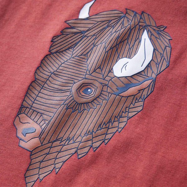 Детска тениска с дълъг ръкав, опушено червено, 116