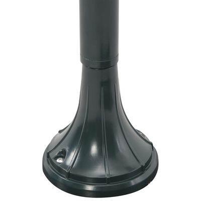 vidaXL Градински стълб, E27, 120 см, алуминий, тъмнозелен
