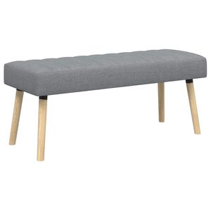 vidaXL Пейка с канали Светлосиво 110 x 40 x 46 cm Текстил
