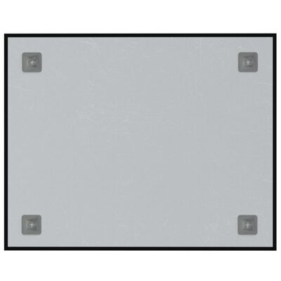 vidaXL Магнитна дъска за стена, черна, 50x40 см, закалено стъкло