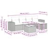 vidaXL Градински диван с възглавници, 6 части, бежов полиратан