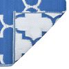 vidaXL Външен килим ARAKIL Синьо и бяло 400 &times; 300 cm 50% Полипропилен