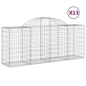 vidaXL Габионни кошници арка 13 бр 200x50x80/100 см поцинковано желязо