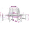 vidaXL Пейки за дървета, 2 бр, полукръг, &Oslash;201 см тиково дърво масив