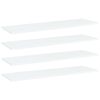 vidaXL Рафтове за етажерка, 4 бр, бели, 100x30x1,5 см, ПДЧ