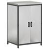 vidaXL Кухненски шкаф за съхранение HATTEM Сребристо 60 x 50 x 92 см