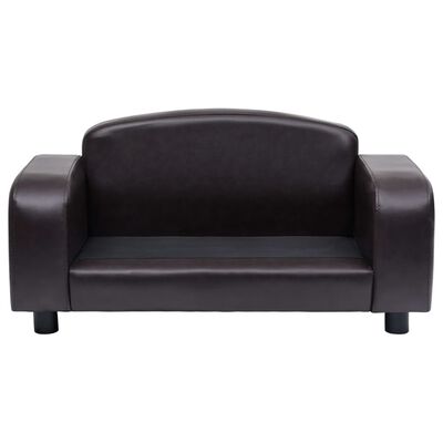 vidaXL Кучешки диван, кафяв, 80x50x40 см, изкуствена кожа