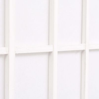 vidaXL Параван за стая, 5 панела, японски стил, 200х170 cм, бял
