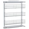 vidaXL Издърпваща се кошница за кухня 3 нива сребриста 47x15,5x55,5 см