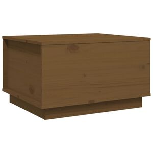vidaXL Кафе маса, меденокафява, 60x50x35 см, борово дърво масив