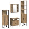 vidaXL Комплект мебели за баня 4 бр. Дъб 33 x 33 x 185,5 см