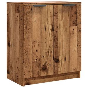 vidaXL Шкаф за обувки, старо дърво, 59x35x70 см, инженерна дървесина