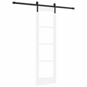 vidaXL Преплъзваща се врата ORKDAL Бял и черен 61 x 198,5 см