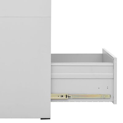 vidaXL Шкаф за папки, сив, 46x62x72,5 cм, стомана
