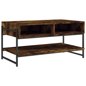 vidaXL Кафе маса, опушен дъб, 90x50x45 см, инженерно дърво