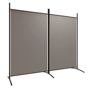 vidaXL Параван за стая, 2 панела, антрацит, 175x180 cм, текстил