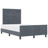 vidaXL Легло с пружинирана основа Тъмносив 120 x 200 cm Кадифе