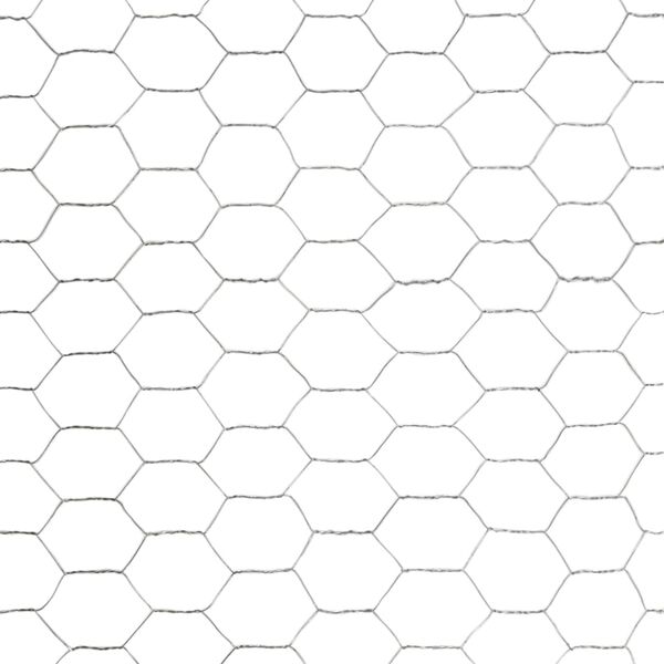 vidaXL Кокошкарска мрежа, поцинкована стомана, 25x1,5 м, сребриста