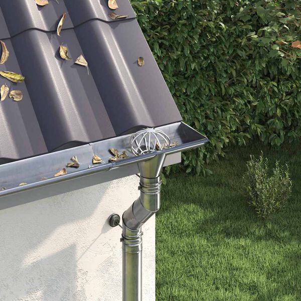 vidaXL Защита за листа на улука 2 pcs Сребрист 50 mm