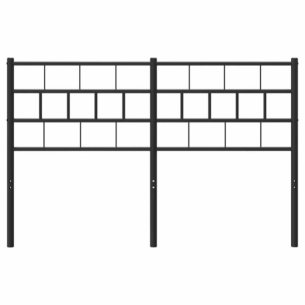vidaXL Метална резервна табла за легло, черна, 150 см