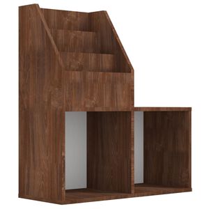 vidaXL Етажерка за детски книжки, дъб, 71x30x78,5 см, инженерно дърво