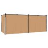 313900 vidaXL Gazebo with Curtains 6x3 m Taupe Steel (not for individual sales / blocked all in blockcades)