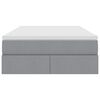 vidaXL Легло с място за съхранение и матрак Светлосиво 120 x 190 cm