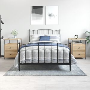 vidaXL Нощни шкафчета, 2 бр, сонома дъб, 44x45x60 см, инженерно дърво