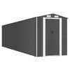 vidaXL Градинска барака антрацит 192x855x223 см поцинкована стомана