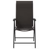 vidaXL Сгъваеми градински столове, 4 бр, черно кафе, полиратан