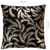 vidaXL Възглавници, 2 бр, принт фолио, черно-златисти, 40x40 см, памук