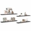 vidaXL Окачени стенни рафтове, 4 бр, сив гланц, 120x23,5x3,8 см, МДФ