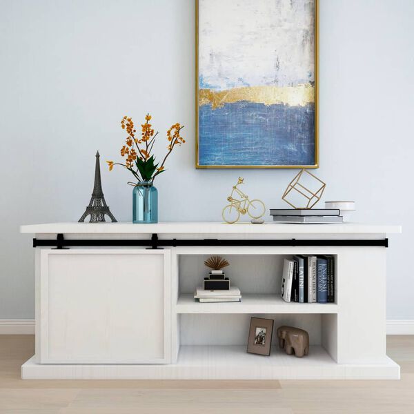 vidaXL Комплект за мини плъзгаща врата за шкаф, стомана, 183 см