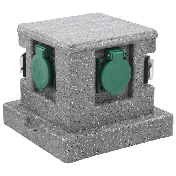 vidaXL Градински разклонител със сензор за здрач, пластмаса