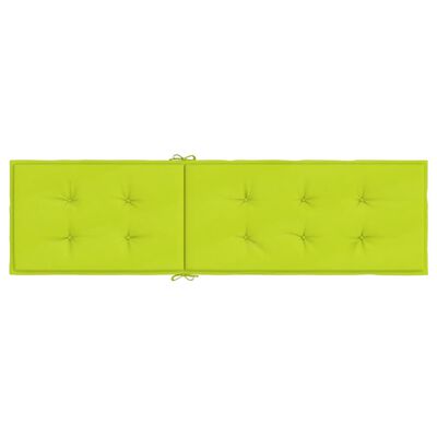 vidaXL Възглавница за стол шезлонг ярко зелена (75+105)x50x3 см