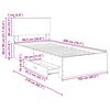 vidaXL Рамка за легло с таблото Димян дъб 100 x 200 cm Инженерно дърво