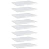vidaXL Рафтове за етажерка, 8 бр, бял гланц, 40x30x1,5 см, ПДЧ