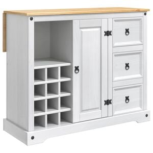 VidaXL Съхранение в кухнята Бяло и восък от мед 112 x 70 x 91,5 см