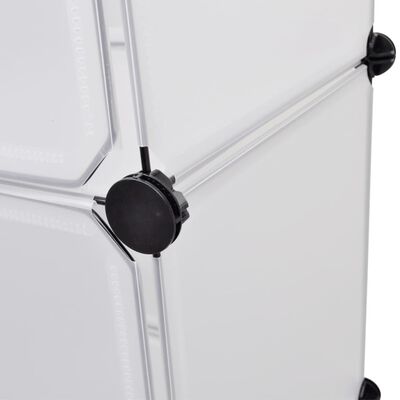 vidaXL Модулен гардероб с 9 отделения, бял, 37 x 115 x 150 см