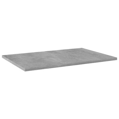 vidaXL Рафтове за етажерка, 4 бр, бетонно сиви, 60x40x1,5 см, ПДЧ