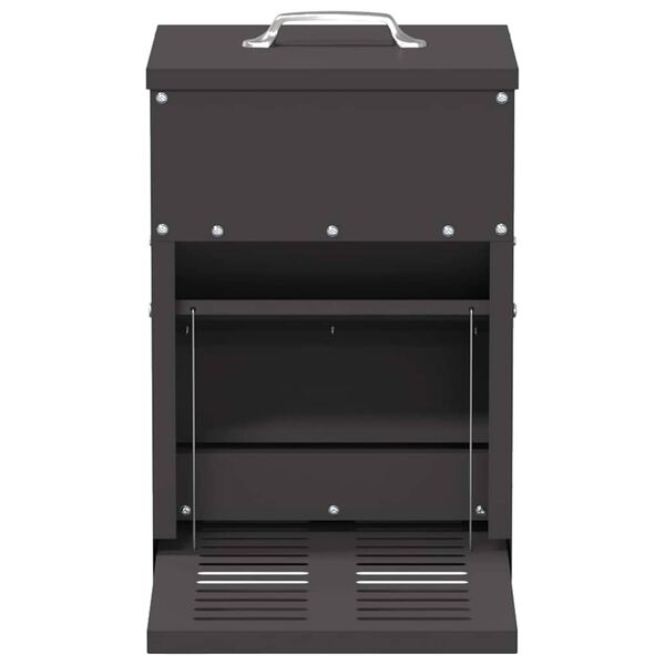 vidaXL Кокошка Т ределна хранилка Черно 25 x 42 x 40 см