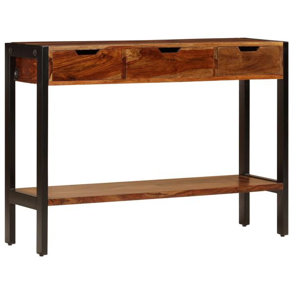 vidaXL Бюфет с 3 чекмеджета, 110x35x75 см, акациево дърво масив