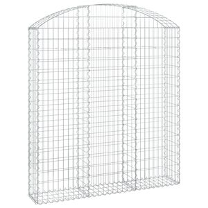 vidaXL Дъговидна габионна кошница 150x30x160/180 см поцинковано желязо