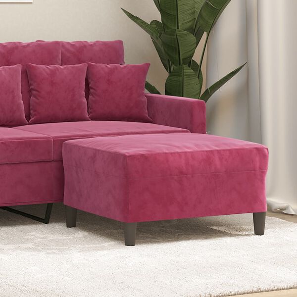 vidaXL Табуретка, виненочервена, 70x55x41 см, кадифе