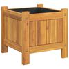 vidaXL Градинска кашпа с вложка 31x31x30 см масивна акация