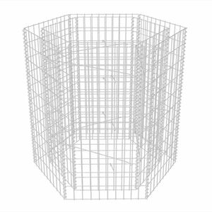vidaXL Хексагонален габион повдигната леха, 100x90x100 cм