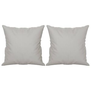 vidaXL Възглавнички, 2 бр, светлосиви, 40x40 см, микрофибърна тъкан