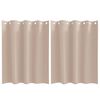 vidaXL Завеси за затъмняване с пръстени 2 pcs Таупе 140 x 140 cm