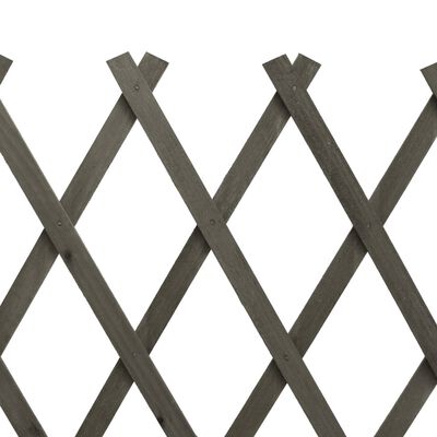 vidaXL Градинска оградна решетка, сива, 150x80 см, чам масив